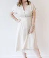 Hem & Thread Classic Dress In Beige