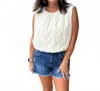 Hem & Thread Coastal Dune Top In White In White