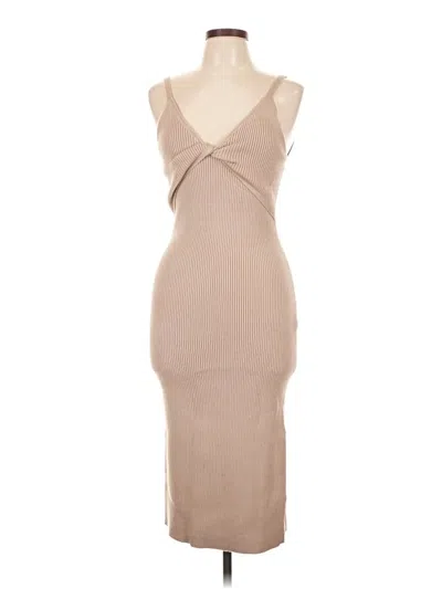 Hem & Thread Cocktail Dress In Brown