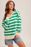 Hem & Thread Collin Top In Green In Multi