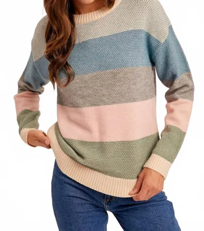 Hem & Thread Fiona Colorblock Sweater In Multi