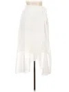 Hem & Thread Formal Skirt In White
