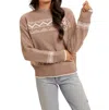 Hem & Thread Half Mock Neck Sweater In Mocha