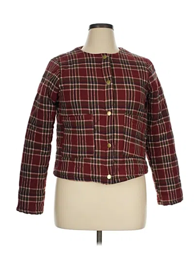 Pre-owned Hem & Thread Jacket In Burgundy