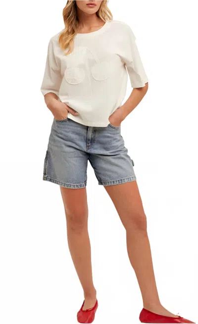 Hem & Thread Jenna Cherry Tee In White