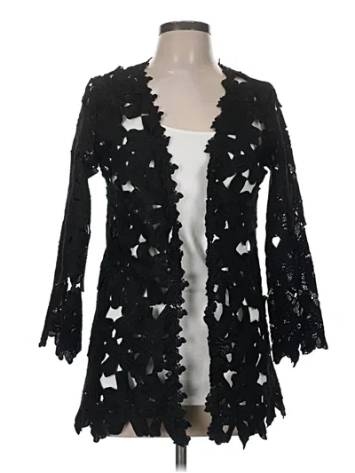 Pre-owned Hem & Thread Kimono In Black