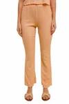 Hem & Thread Kinley Knit Flare Bottoms In Org In Multi