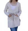 Hem & Thread Leah Hooded Coat In Beige In Neutral
