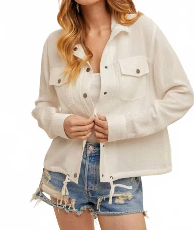 Hem & Thread Light Gauze Jacket In White