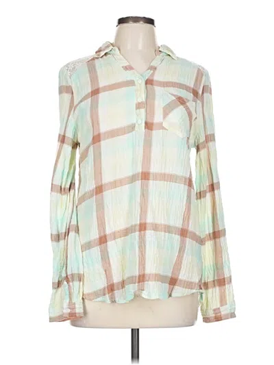 Pre-owned Hem & Thread Long Sleeve Blouse In Ivory