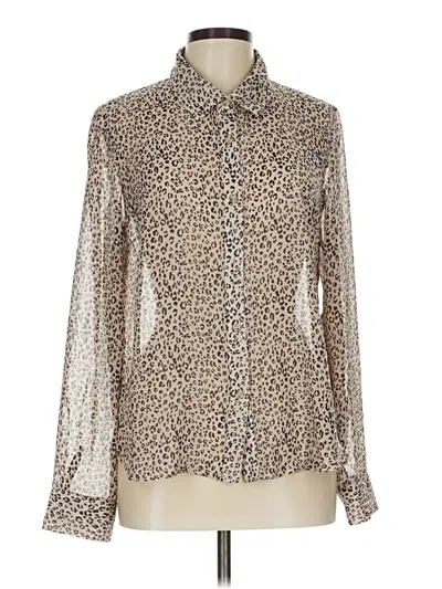 Pre-owned Hem & Thread Long Sleeve Blouse In White