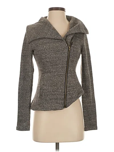 Pre-owned Hem & Thread Long Sleeve Top Gray Cowl Neck Tops