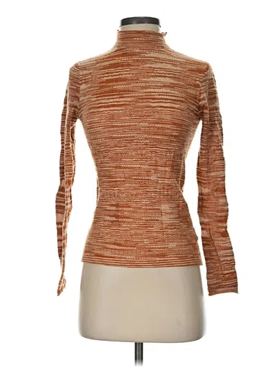 Pre-owned Hem & Thread Long Sleeve Turtleneck In Brown