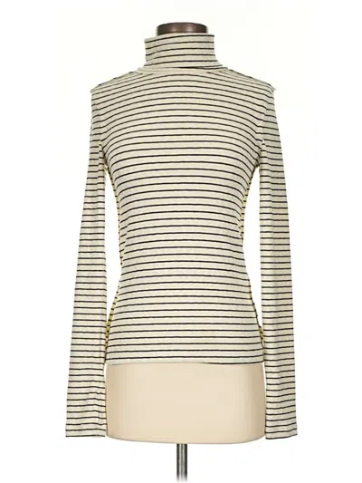 Pre-owned Hem & Thread Long Sleeve Turtleneck In White