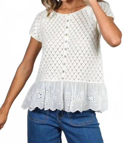 Hem & Thread Mara Crochet Top In White
