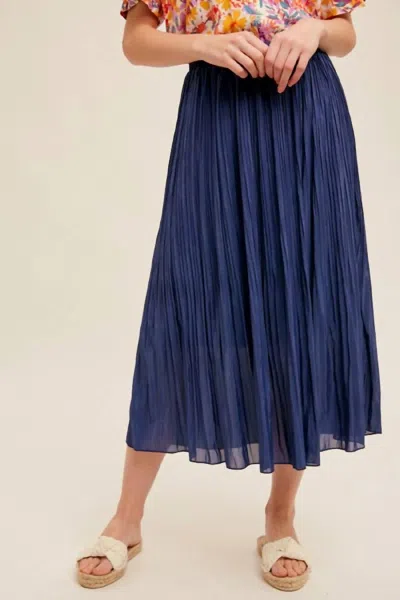 Hem & Thread Megan Skirt In Navy In Blue