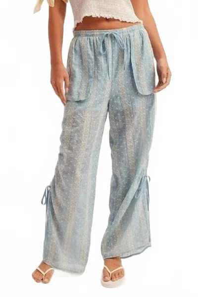Hem & Thread Mesa Embroidered Pants In Blue