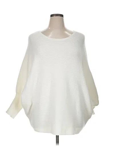 Pre-owned Hem & Thread Poncho In White