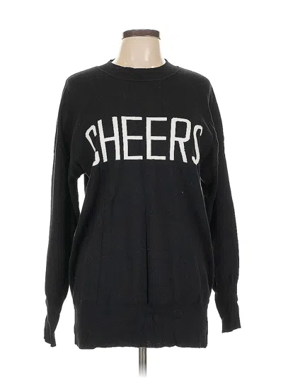 Pre-owned Hem & Thread Pullover Sweater In Black