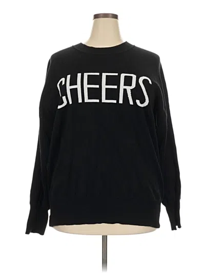 Pre-owned Hem & Thread Pullover Sweater In Black
