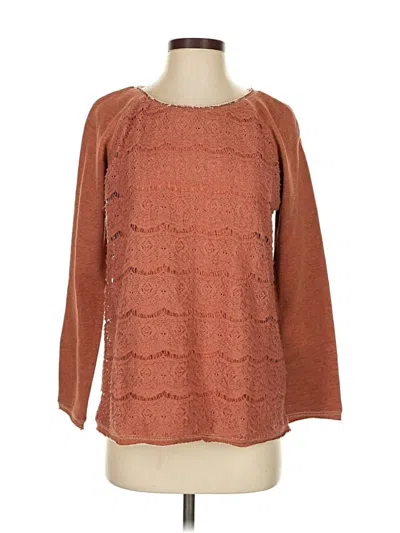 Pre-owned Hem & Thread Pullover Sweater In Brown