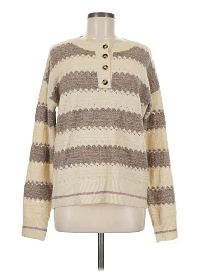 Pre-owned Hem & Thread Pullover Sweater In Brown