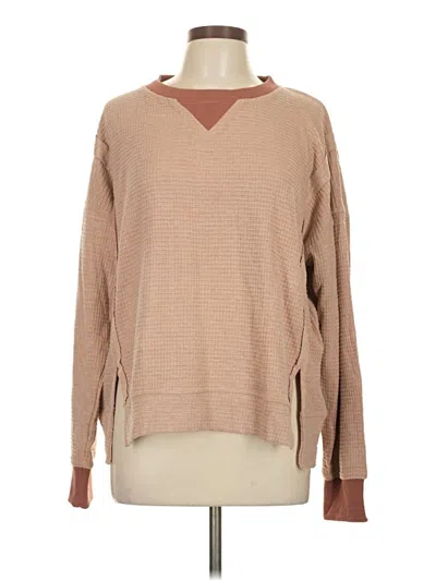 Pre-owned Hem & Thread Pullover Sweater In Brown