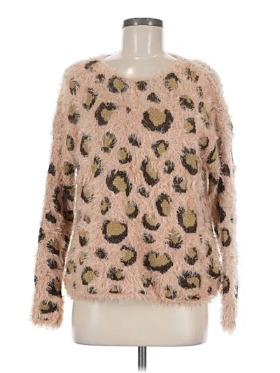 Pre-owned Hem & Thread Pullover Sweater In Brown