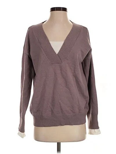 Pre-owned Hem & Thread Pullover Sweater In Brown