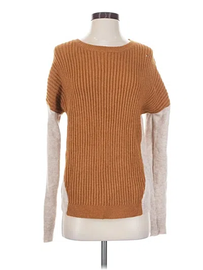 Pre-owned Hem & Thread Pullover Sweater In Brown