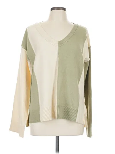 Pre-owned Hem & Thread Pullover Sweater In Green
