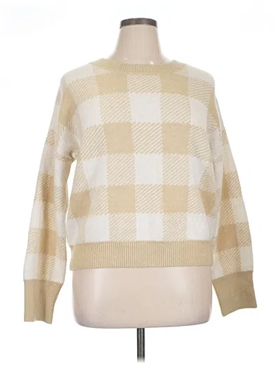 Pre-owned Hem & Thread Pullover Sweater In Ivory