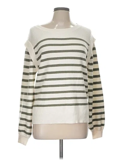Pre-owned Hem & Thread Pullover Sweater In Ivory