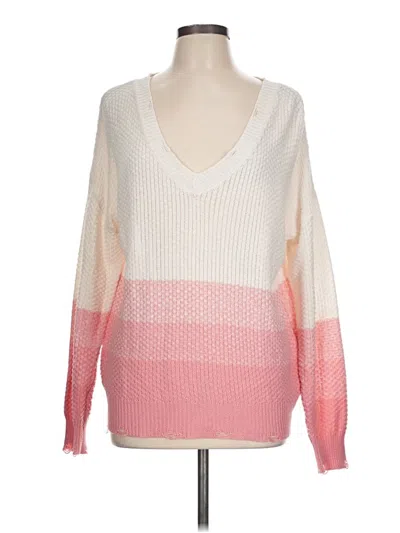 Pre-owned Hem & Thread Pullover Sweater In Pink
