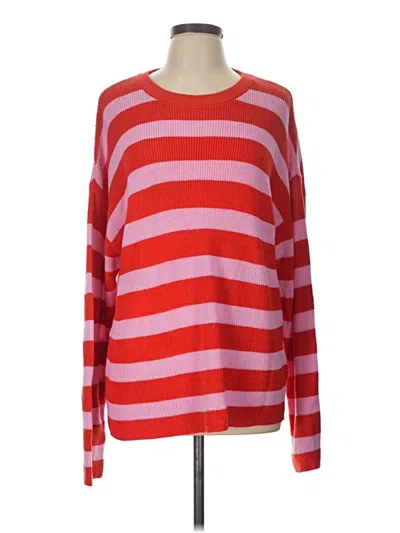 Pre-owned Hem & Thread Pullover Sweater In Red