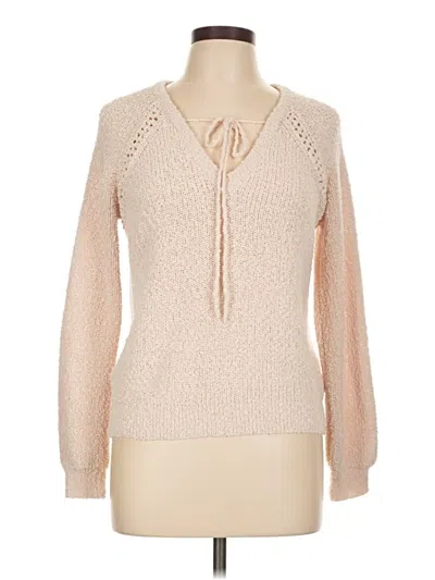 Pre-owned Hem & Thread Pullover Sweater In Tan