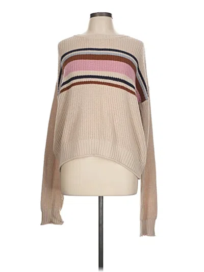 Pre-owned Hem & Thread Pullover Sweater In Tan
