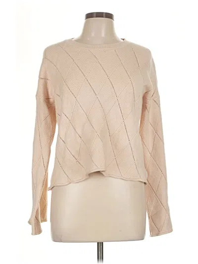 Pre-owned Hem & Thread Pullover Sweater In Tan