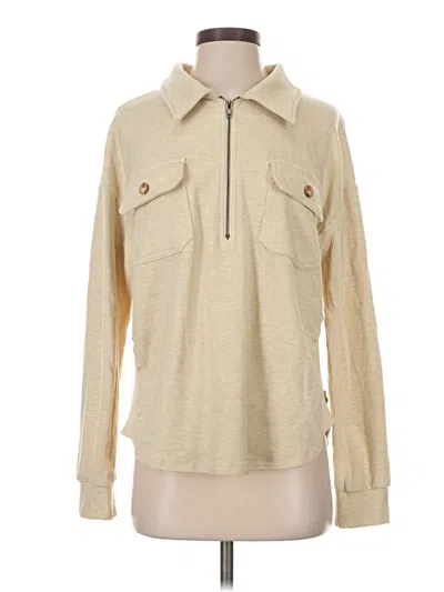 Pre-owned Hem & Thread Pullover Sweater In Tan