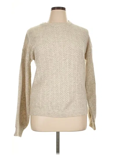 Pre-owned Hem & Thread Pullover Sweater In Tan