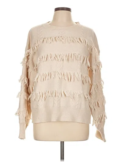Pre-owned Hem & Thread Pullover Sweater In Tan