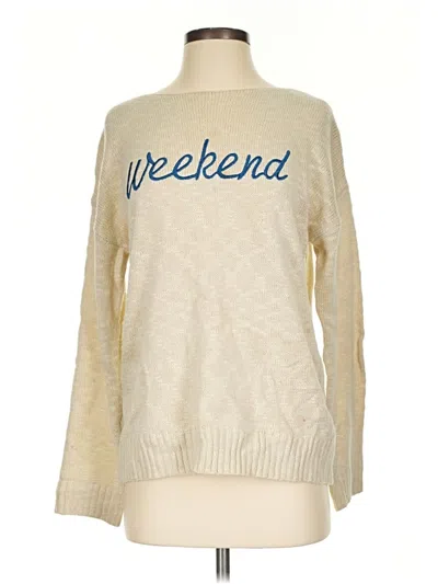 Pre-owned Hem & Thread Pullover Sweater In Tan
