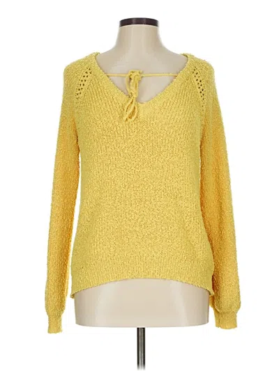 Pre-owned Hem & Thread Pullover Sweater In Yellow