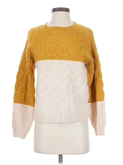 Pre-owned Hem & Thread Pullover Sweater In Yellow