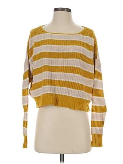 Pre-owned Hem & Thread Pullover Sweater In Yellow