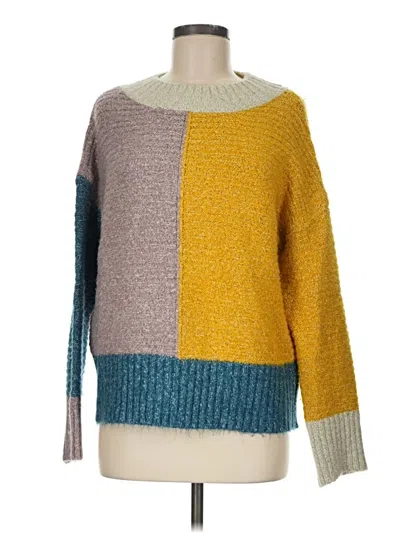 Pre-owned Hem & Thread Pullover Sweater In Yellow