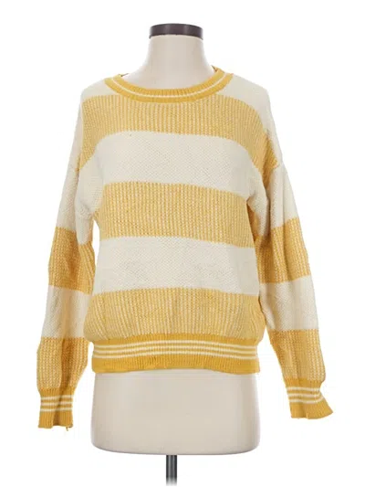 Pre-owned Hem & Thread Pullover Sweater In Yellow