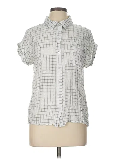 Pre-owned Hem & Thread Short Sleeve Blouse In Gray