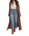 Hem & Thread Sierra Long Open Front Hooded Cardigan In Multi In Multi
