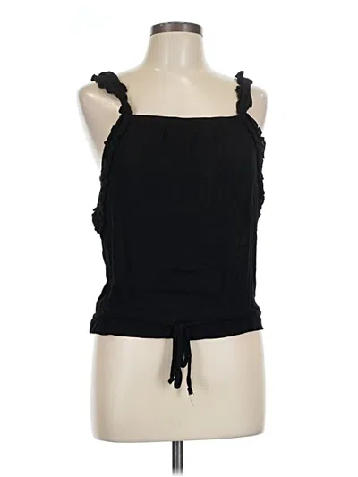 Pre-owned Hem & Thread Sleeveless Blouse In Black